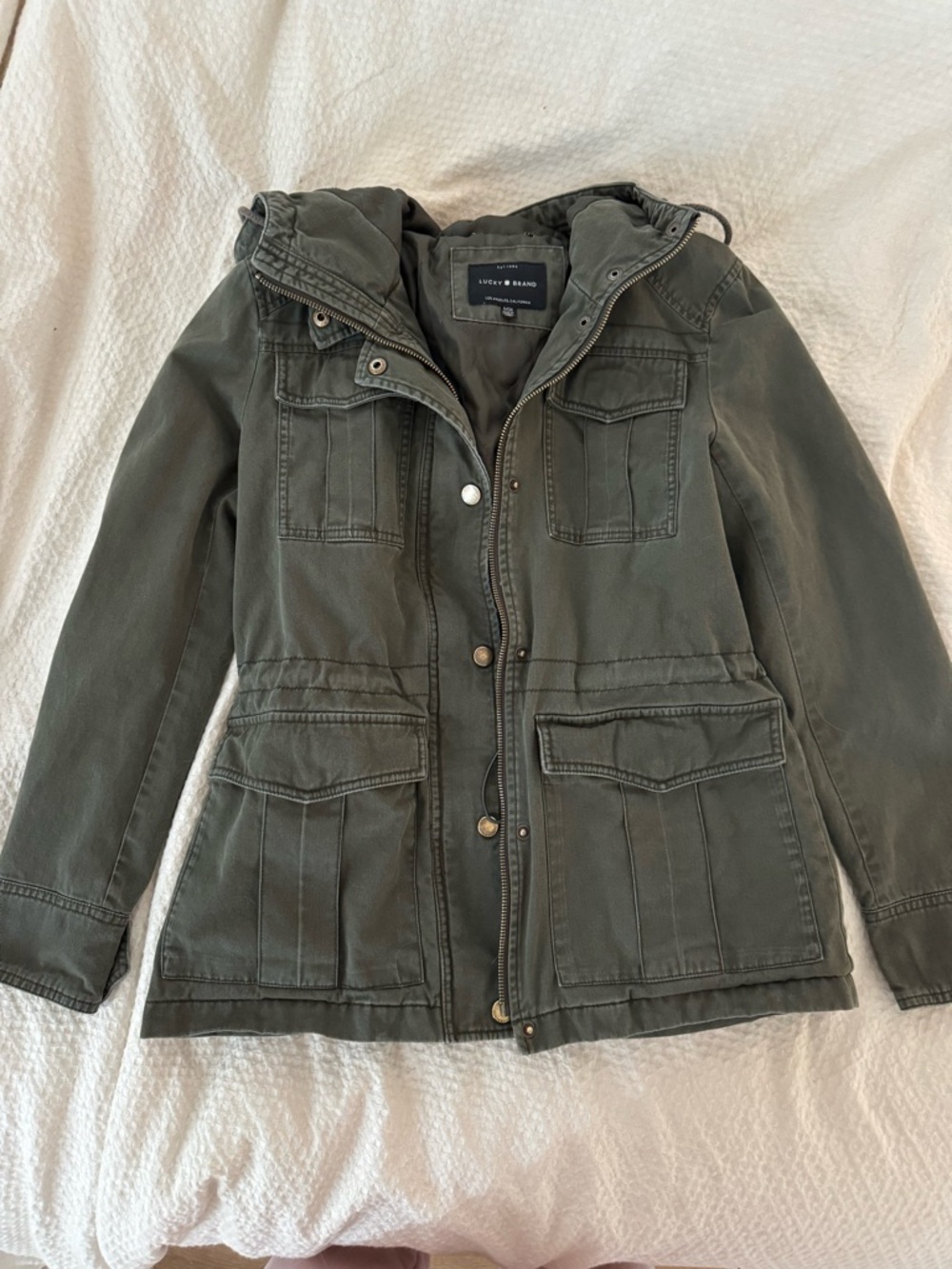 Lucky Brand Olive Green Utility Jacket Small